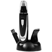 Depilador Nasal Quanta QTCET21 com Lâminas de Aço Inoxidável A Pilha - Preto/Prata