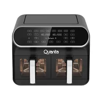 Fritadeira Elétrica Air Fryer Quanta Duesupreme QTAFS80 - 2400W - 2X4L - 110V - Preto