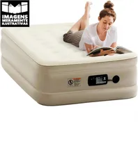 Colchao de Ar Inflavel Elevado Solteiro 190X100X40 - Até 150KG - com Inflador Embutido