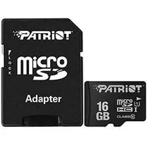 Cartão de Memória Micro SD Patriot 2X1 LX Series C10 U1 16GB - PSF16GMCSDHC10