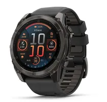 Garmin Relógio Fenix 8 51MM Amoled Sapphire Carbon Gray Titanium Black/Pebblegray 010-02905-20