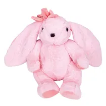 Coelho de Pelúcia com Laço 28CM Rosa