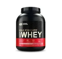 Optimum Nutrition Proteina Gold Standard 100% Whey Protein Strawberry 5LB Plastico Negro