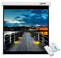 Tela de Projeção Elétrica Quanta QTTLE100I de 100" Parede/Teto 110V