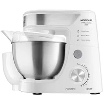 Batedeira Planetária Mondial Premium Inox BP-02P-W-Ti - 700W - 4.5L - Inox - 220V 50/60HZ - Branco