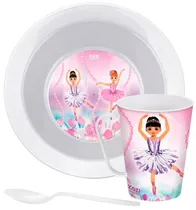 Kit Lanche Label de Plástico Redondo Kozi Plast Dançarina 8503B - (3PCS)