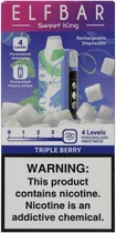 Vape Descartável Elf Bar Sweet King Triple Berry 40000 Puffs