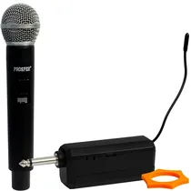 Microfone Sem Fio Prosper P-6191 / 2.4G - Preto