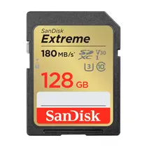 Cartão de Memória Sandisk Extreme SDSDXVA-128G-Gncin - 128GB - SD - 180MB/s