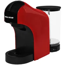 Cafeteira Megastar Multi Cápsulas CAF02 1.400 Watts 220V ~ 50/60 HZ - Vermelha/Preta