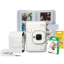Câmera Instantánea Híbrida Fujifilm Instax Mini Liplay Bundle - Stone White