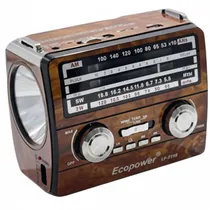 Radio Ecopower EP-F339 USB/SD/FM/BT - Marron