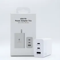 Carregador 65W (USB-C 65W / USB-C 25W / USB 3.0 15W) Fast Charging / Carga Rapida