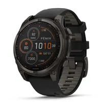 Smartwatch Garmin Fenix 8 Solar Sapphire 010-02906-10 de 47MM com Power Sapphire / 32GB / 10 Atm / Wi-Fi - Gray