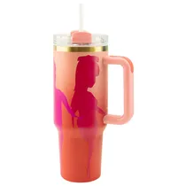Copo Térmico Quencher H.2 Tumble A-188 - 1200ML - com Canudo - Mulher Vermelho