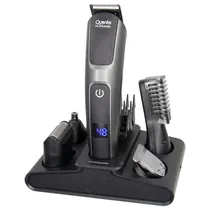 Barbeador Elétrico Quanta QTAPK20 - 12 Em 1 - Recarregável - Preto e Cinza