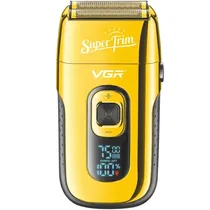 Barbeador Eletrico VGR Voyager V-332 / Recarregável / 7500 RPM - Dourado