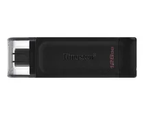 Pen Drive 128GB Kingston DT70 USB-C Preto
