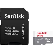 Cartão de Memória Sandisk Ultra SDSQUNR-032G-GN3MA - 32GB - Micro SD com Adaptador - 100MB/s