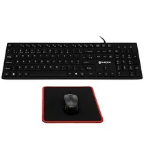Kit Mouse e Teclado Mox MO-K351 - com Fio - Espanhol - Preto