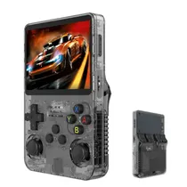 Console Game Portatil R36S DDR3L / Tela 3.5" / 1GB / 128GB / 3D / TF / 3500MAH - Preto