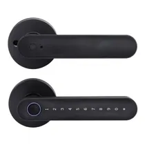 Fechadura Digital Sate SL-69 / Impressão Digital / Cartao / Chave / Senha Numérica / App Tuya - Preto