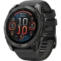 Relógio GPS Garmin Fenix 8 51MM Amoled Sapphire - Carbon Gray DLC Titanium/Black Pebble Gray (010-02905-20)