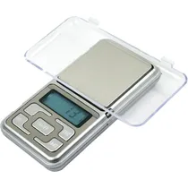 Mini Balança Digital LCD Alta Precisão Portátil com Bandeja p/Joias Pocket Scale MH-500 500G