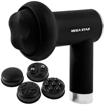 Massageador Eletrico Muscular Megastar FMA4N com 5 Cabeças / Recarregável - Preto