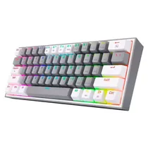 Teclado Gamer Redragon Fizz Pro K616-RGB - Cinza e Branco