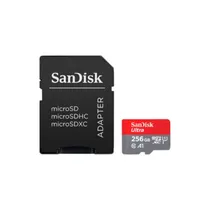 Cartão de Memória Sandisk - Ultra Sdsquac - GN6MA - 256GB - Micro SD com Adaptador - 150MBS
