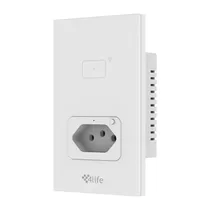 4LIFE Interruptor Smart de Pared FLT11GWW Wifi 1 Gang + Socket
