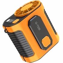 Mini Ventilador G-Tide FW01 / 3 Em 1 / 7 Pás / Recarregável - Laranja/ Preto
