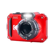 Câmera Digital Kodak Pixpro WPZ2 - 16MP - 4X Zoom - com 2X Baterias + Cartão de Memória 16GB - Vermelho