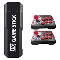 Console Game Stick X2 Ultra 4K Uhd 9800 Jogos 2 Controles - Preto