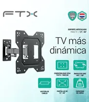 Soporte p/TV FTX FTX68-221 23 A 43 30KG/Inclinable 8°/Articulado Giro 90°