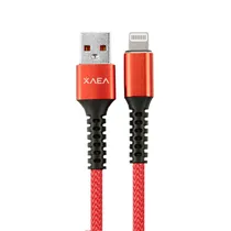 Cabo Xaea Thor MOD2006 - USB/Lightning - 1 Metro - Nylon - Vermelho