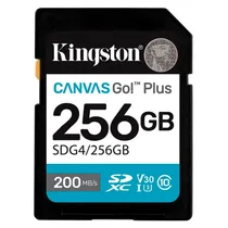 Cartão de Memória SD Kingston Canvas Go Plus 256GB 200MBS - SDG4/256GB