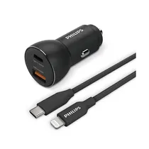 Philips Cargador Vehicular DLP3521NB/70 12W 2 USB-A Black