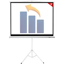 Tela de Projeção Quanta QTTLT72 de 72" com Tripé - Branca