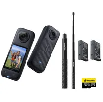 Câmera de Ação INSTA360 X4 Adventure Bundle Cinsabma 8K - Preto