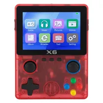 Console Game Portatil X6 Gamepad / 3D / 3.5" / TF Card 32GB / Recarregavel - Vermelho