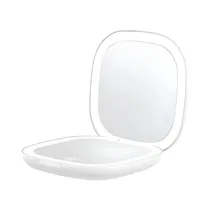 Espejo Compacto Con Luz LED Wilit Travel Mirror N-M26-B Blanco