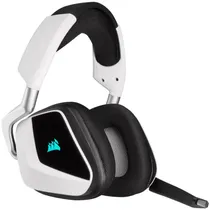 Fone de Ouvido Gamer Corsair Void Eliite 7.1 RGB Sem Fio - Branco/Preto