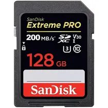 Cartão de Memória SD de 128GB Sandisk Extreme Pro SDSDXXD-128G-GN4IN - Preto