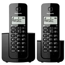 Telefone Panasonic KX-TGB112LAB Sem Fio / 2 Base / Bina / Bivolt - Preto