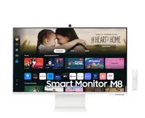 Monitor Samsung Smart M8 M80D LS32DM801UNXZA 32" 4K Uhd (3840 X 2160), 4MS, 60HZ, 1XHDMI 2.0, 2XUSB-A 2.0, 1XUSB-C, Speaker 10W, Bluetooth 5.2, Alexa, Branco
