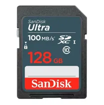 Cartão de Memória SD C10 Sandisk Secure Digital 128GB 100MB/s - SDSDUNR-128G-GN3IN