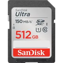 Cartão de Memória Sandisk Ultra SDHC 512GB 150 MB/s Classe 10 - SDSDUNC-512G-GN6IN