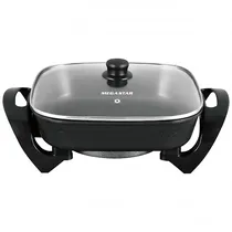 Panela Elétrica Megastar BA14N com 1200W/Antiaderente/220V - Preto